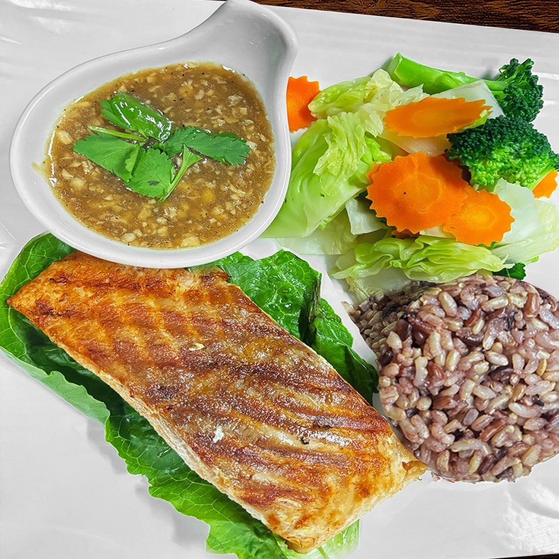 Grilled Salmon.