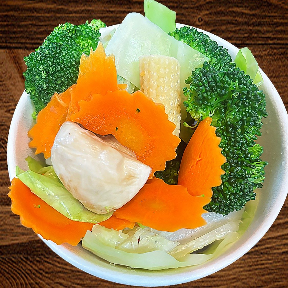 Steamed Vegetables.