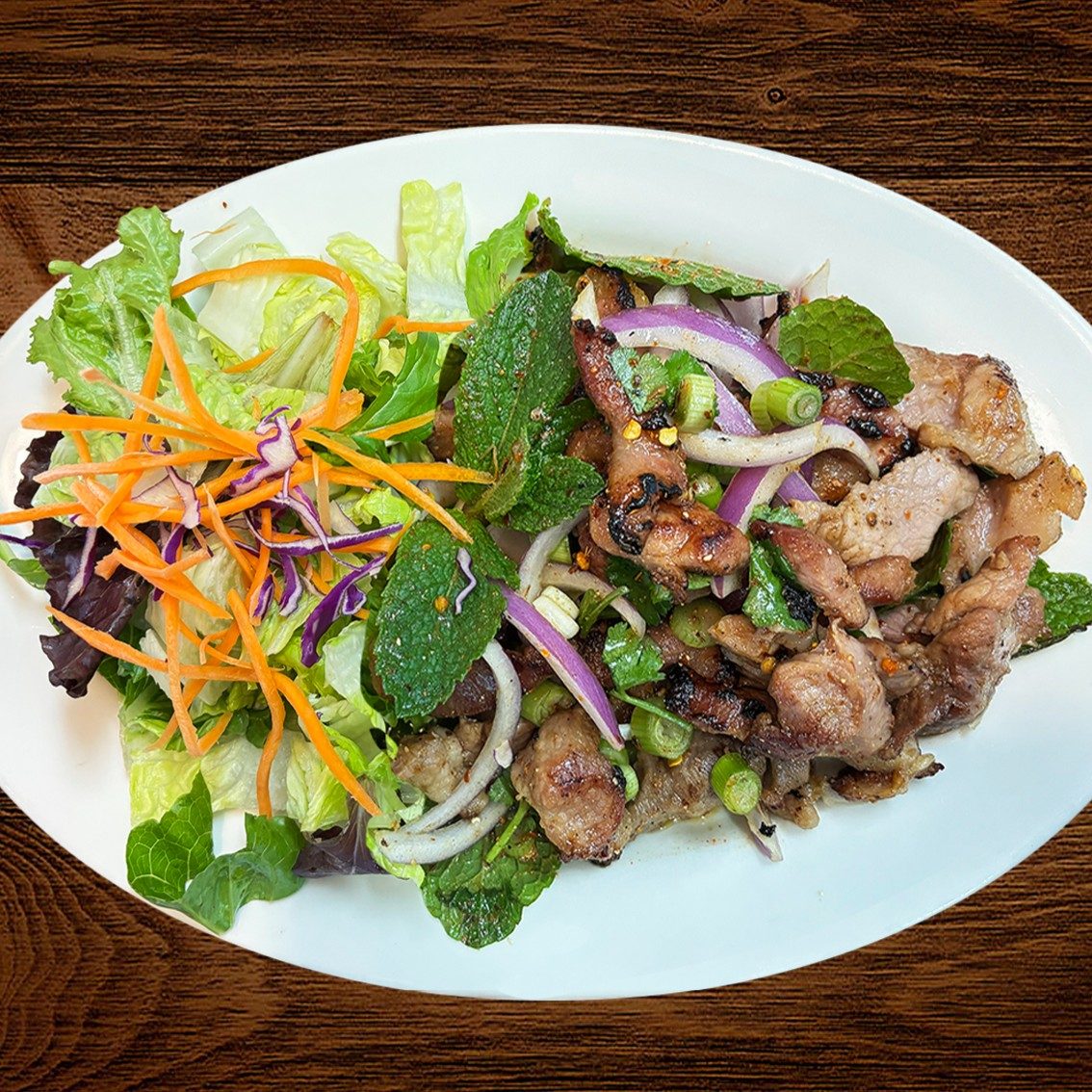 Moo Nam Tok / Grilled Pork Salad.