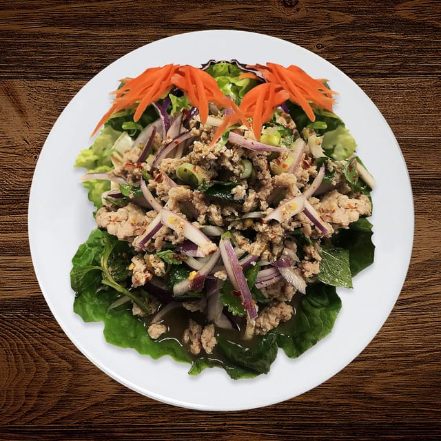 Larb Salad Ground Chicken or Tofu.